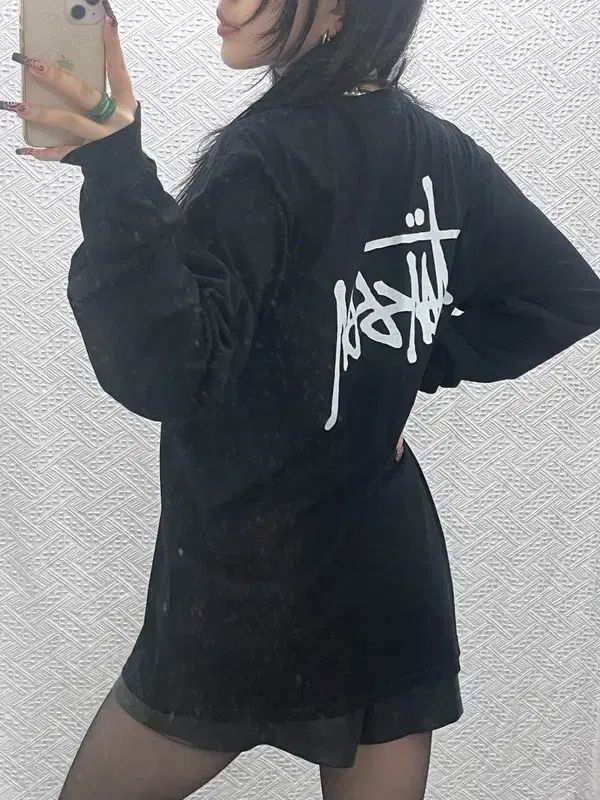 STUSSY ヴィンテージ カジュアル BIG ロゴ オーバーサイズ ロングスリーブ M C11861