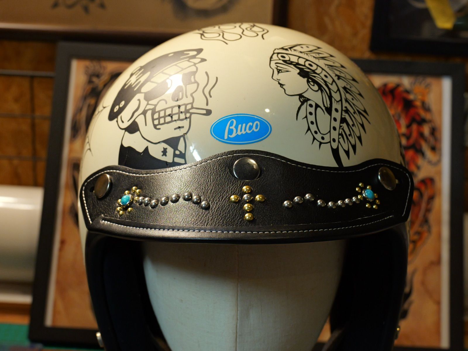 レザー ヘルメット スタッズ バイザー BUCO ブコ BELL ベル tt&co
