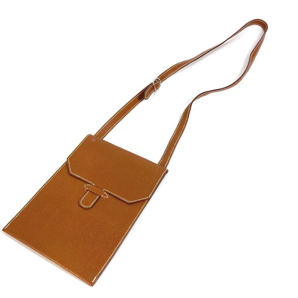 HERMES エルメス ショルダーバッグ アメリ レザー ブラウン - メルカリ