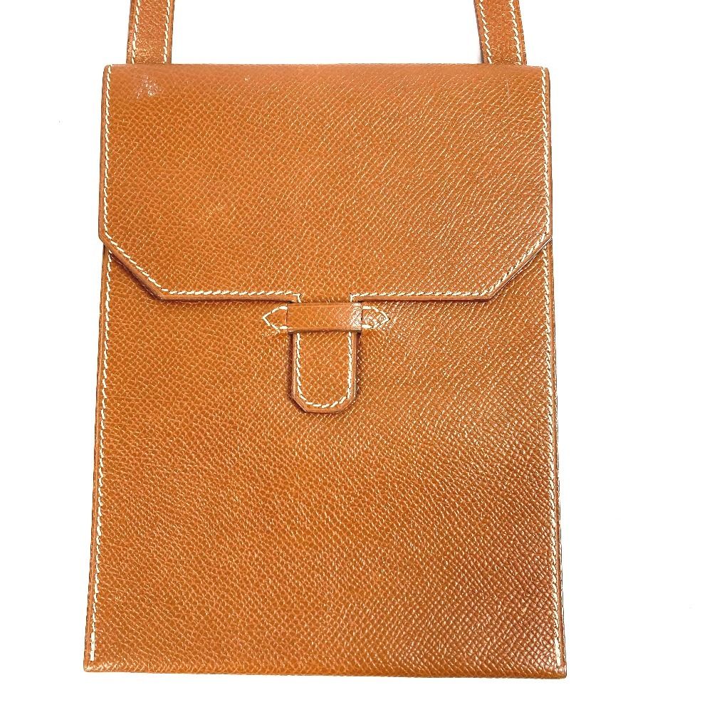 HERMES エルメス ショルダーバッグ アメリ レザー ブラウン - メルカリ