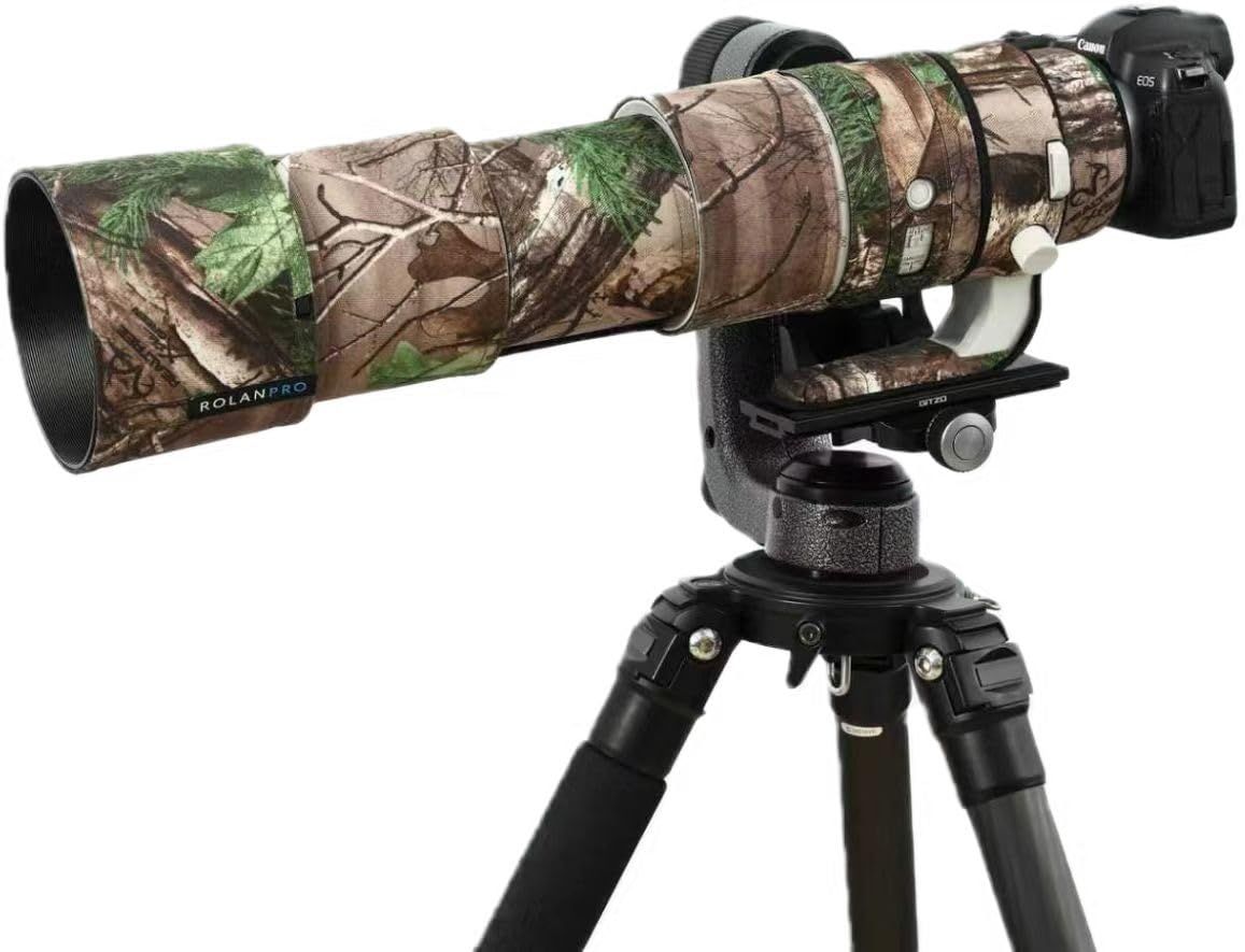 新品 ROLANPRO 防水レンズ迷彩コート適合するCanon RF 200-800mm F6.3-9 is USMレインカバー レンズ保護スリーブケース Canon RF 200 800レンズカバー-#16秋の森防水