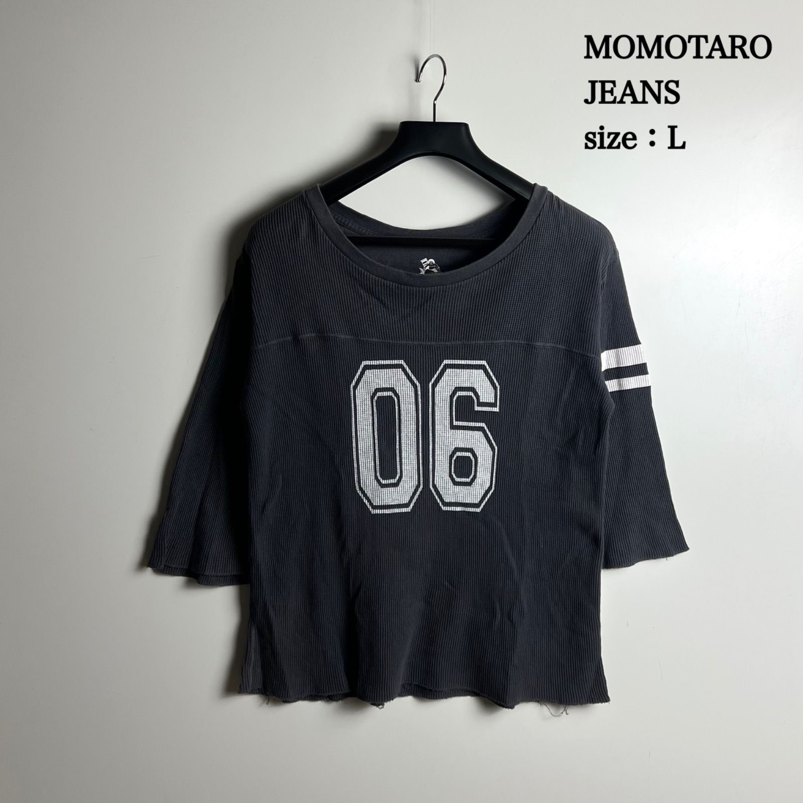 MOMOTARO JEANS numbering thermal Tee L 桃太郎ジーンズ サーマル ナンバリング ロンT カットソー 出陣 レア アメカジ 日本製