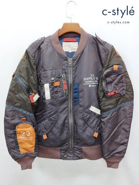 S230 [人気] AVIREX アヴィレックス FLIGHT JACKET フライトジャケット L マルチカラー 6132043 | ★