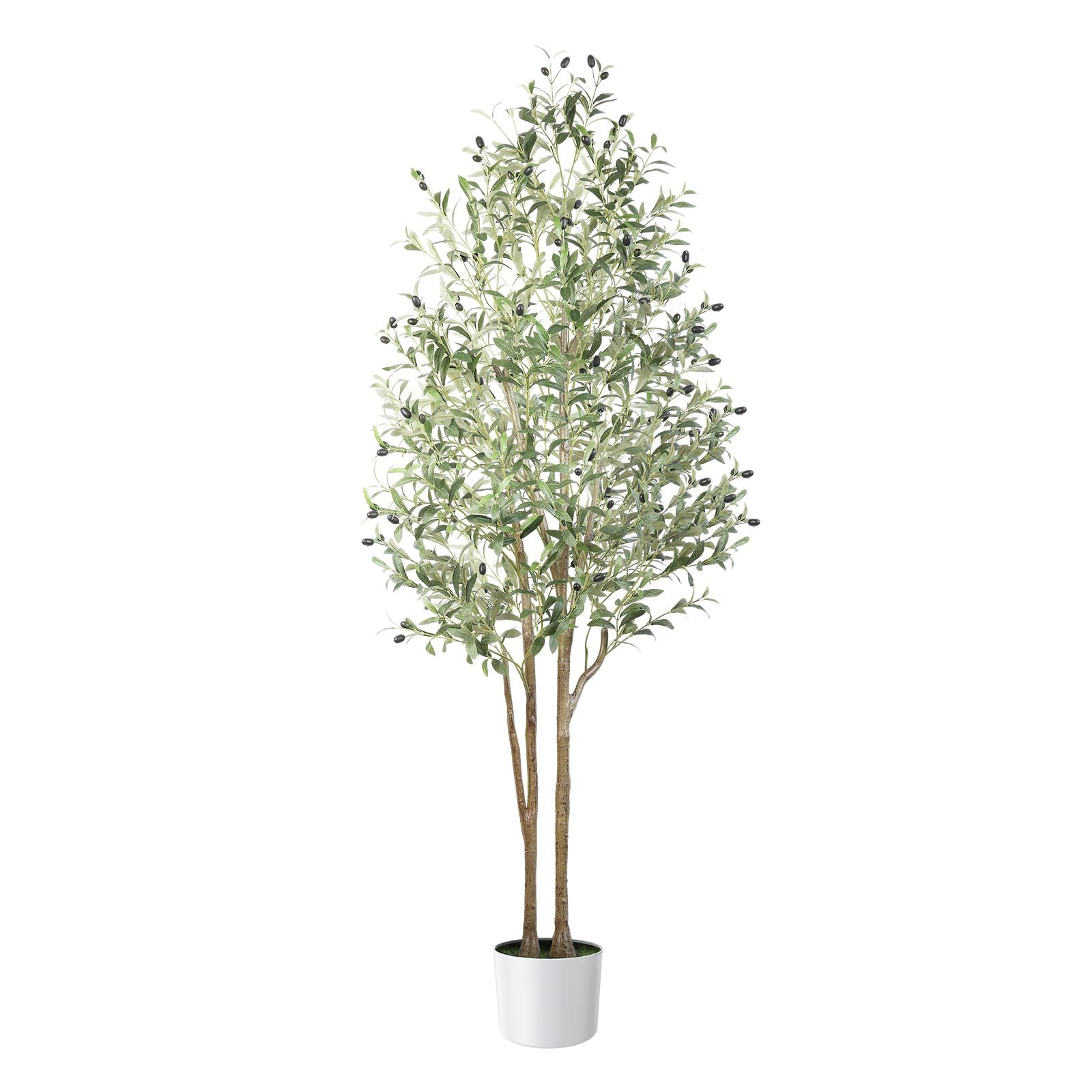 Alupssuc 観葉植物 【高さ180cm】フェイクグリーン 大型光触媒 インテリア 家の中に置く人工観葉植物 おしゃれ 世話がない 水やり不要のホーム 玄関 キッチン オフィス オリーブ フェイクグリーン 飾り プレゼント用ｍａ