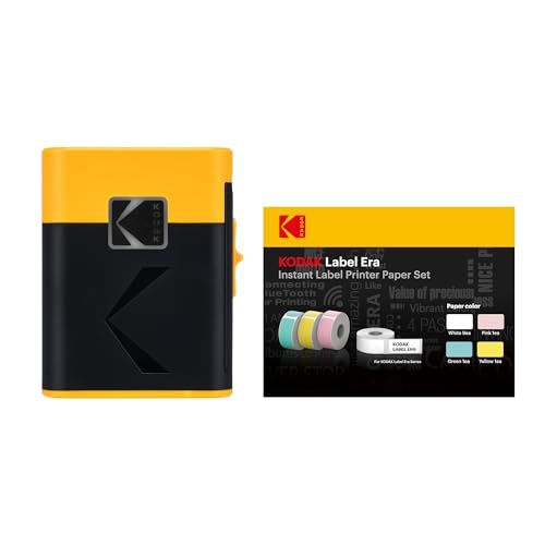 コダック KODAK Label ERA ラベルライター/ラベルプリンター (イエロー, プリンター本体＋13ロール)ｍａ