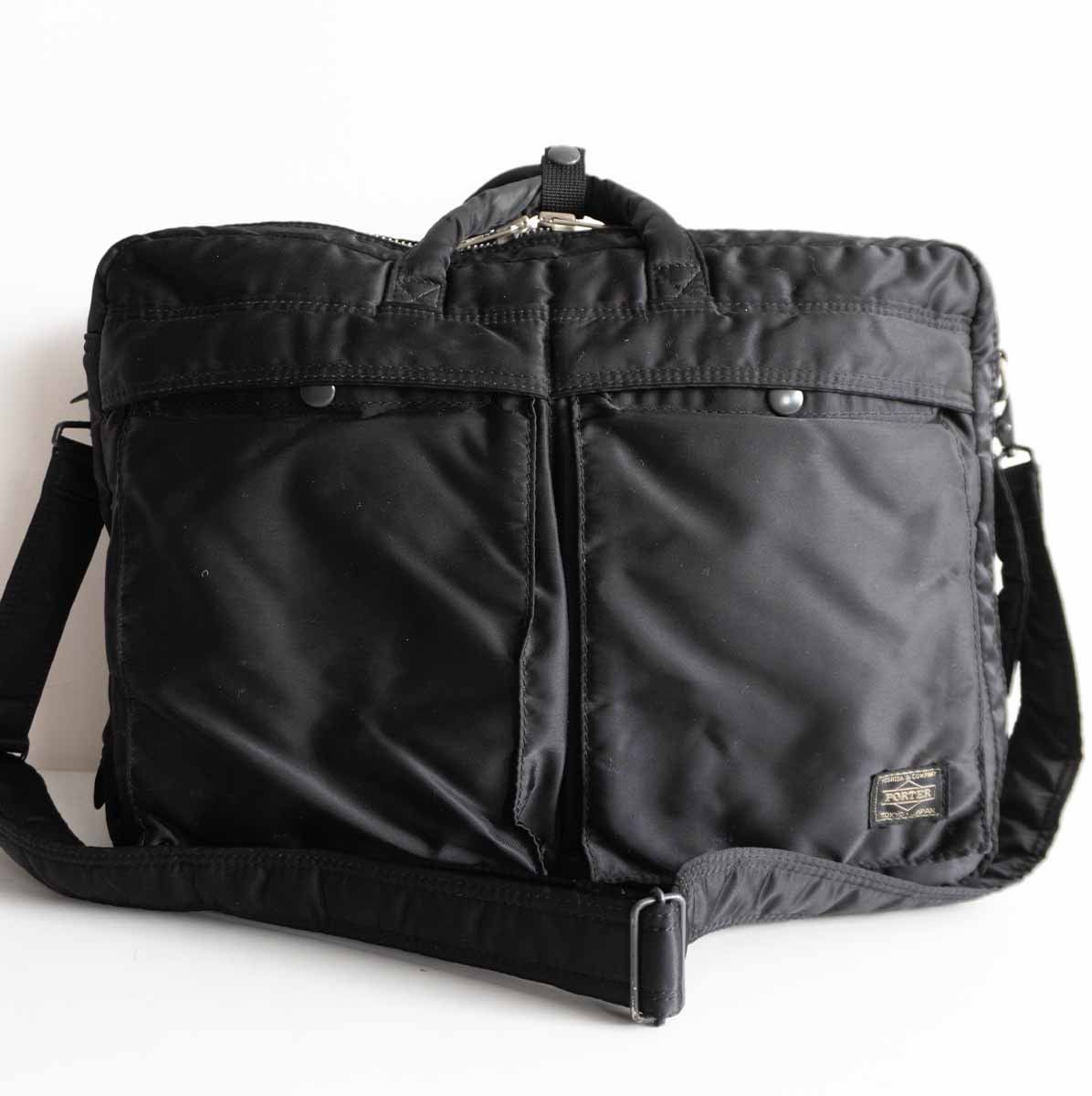 【定番】PORTER 【タンカー 3WAY ブリーフケース】ブラック ポーター ビジネスバッグ リュック ショルダー ナイロン 26050651