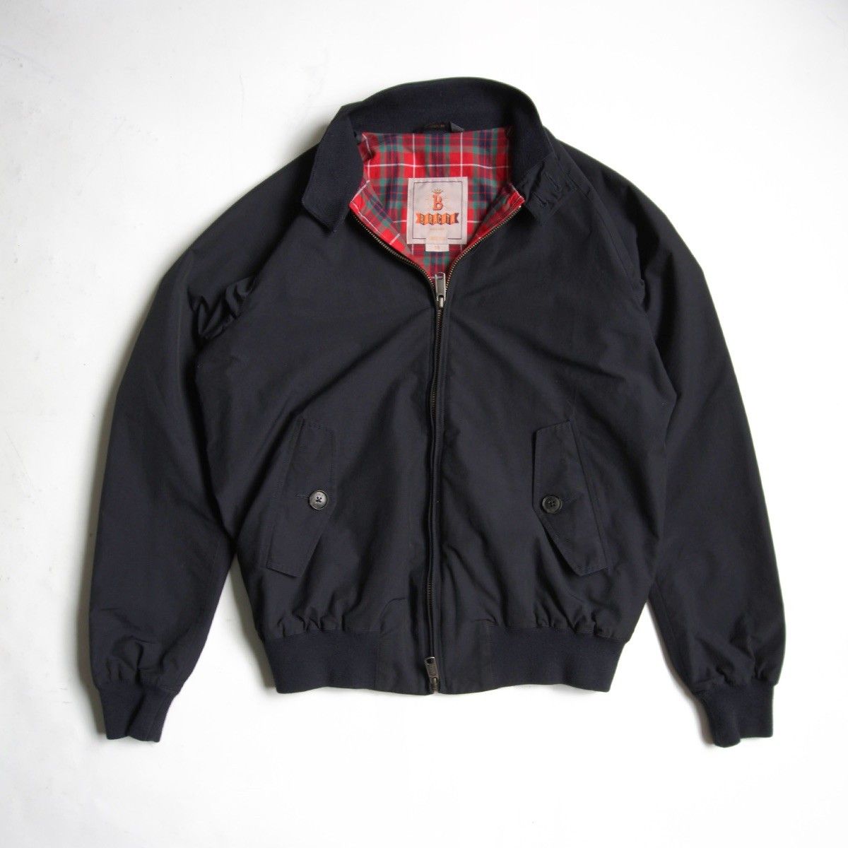 【美品】 BARACUTA 【G9 スウィングトップ ハリントンジャケット】38 バラクータ ダークネイビー イングランド製 s2605095