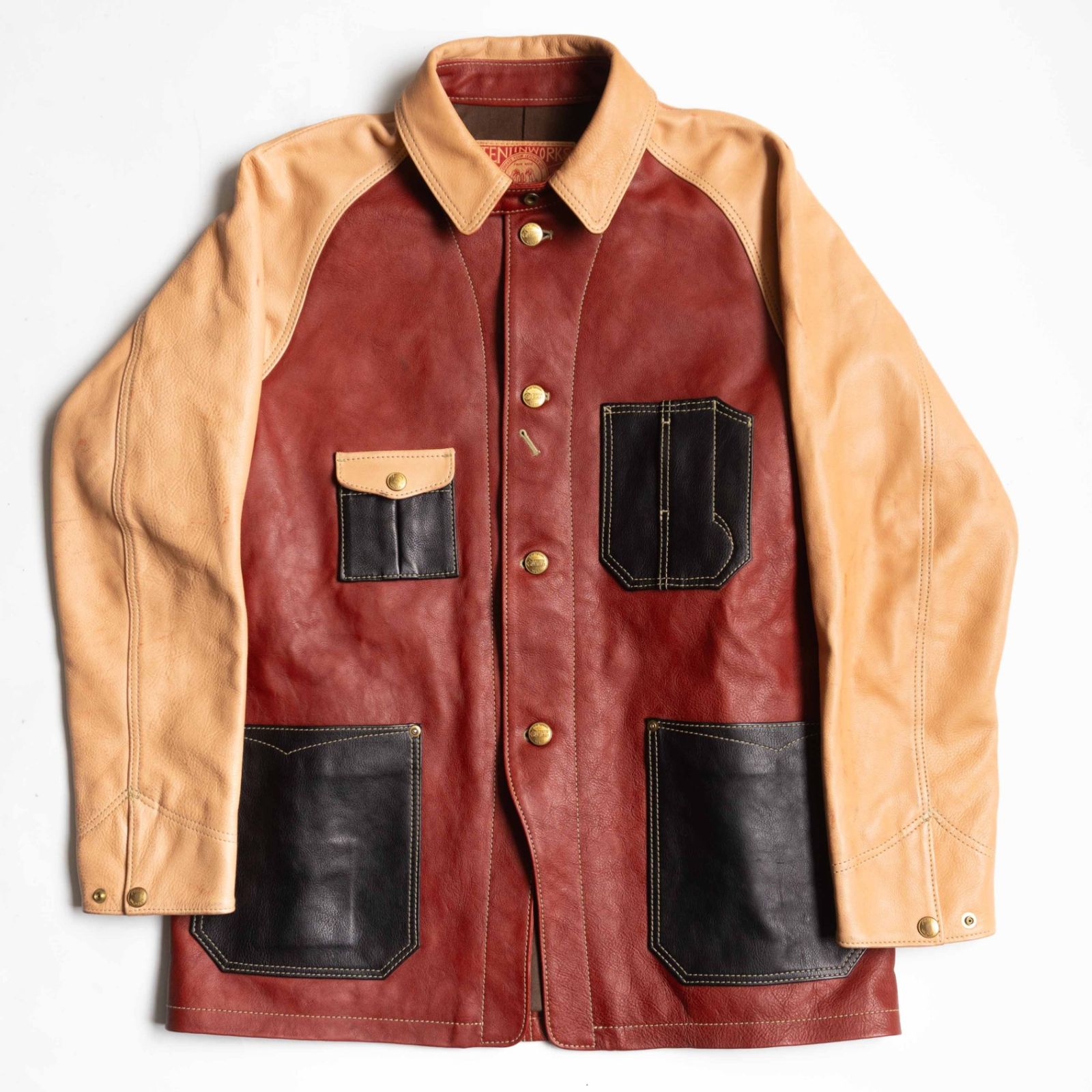 ビッグサイズ46】天神ワークス【CRAFTSMAN WORK JACKET】レザー