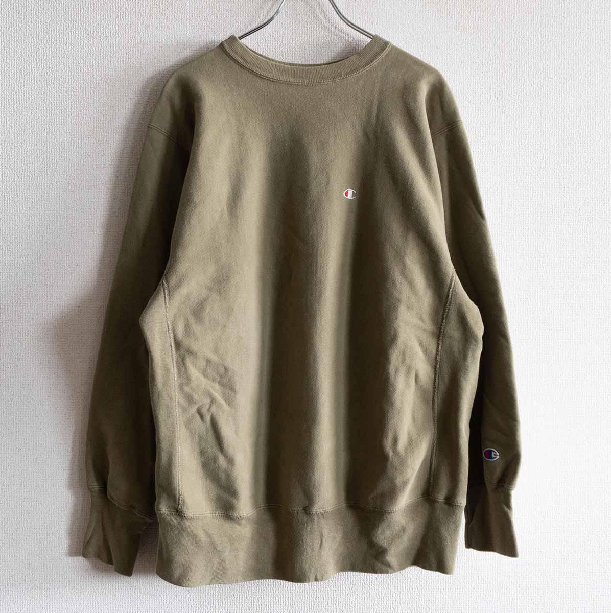 【90s】CHAMPION【REVERSE WEAVE リバースウィーブ スウェット】XL チャンピオン カーキ オリーブ 26050664