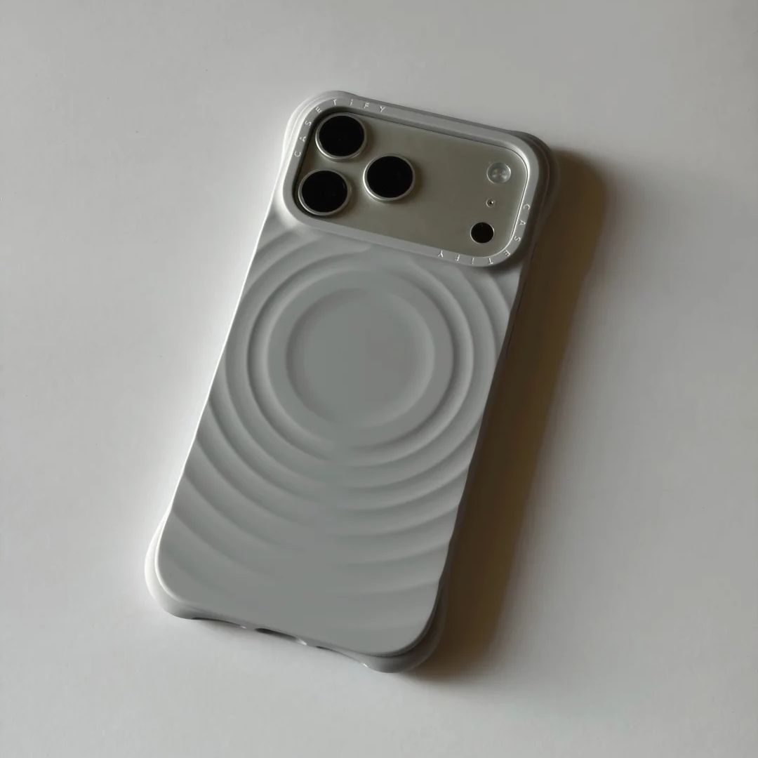 新品 グレー iPhoneケース MagSafe対応 CASETiFY スマホケース 
