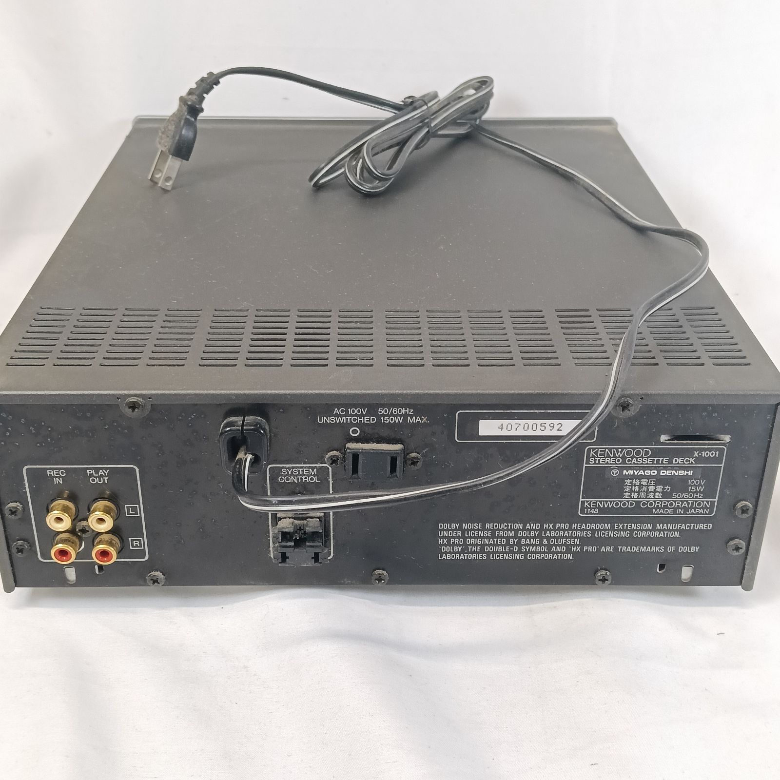 KENWOOD X-1001 カセットデッキ 通電OK 現状品 オートリバース - メルカリ