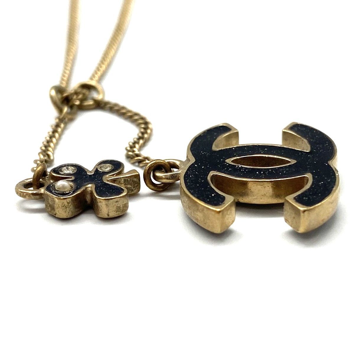 ☆CHANEL シャネル ココマーク ネックレス ラインストーン ラメ 