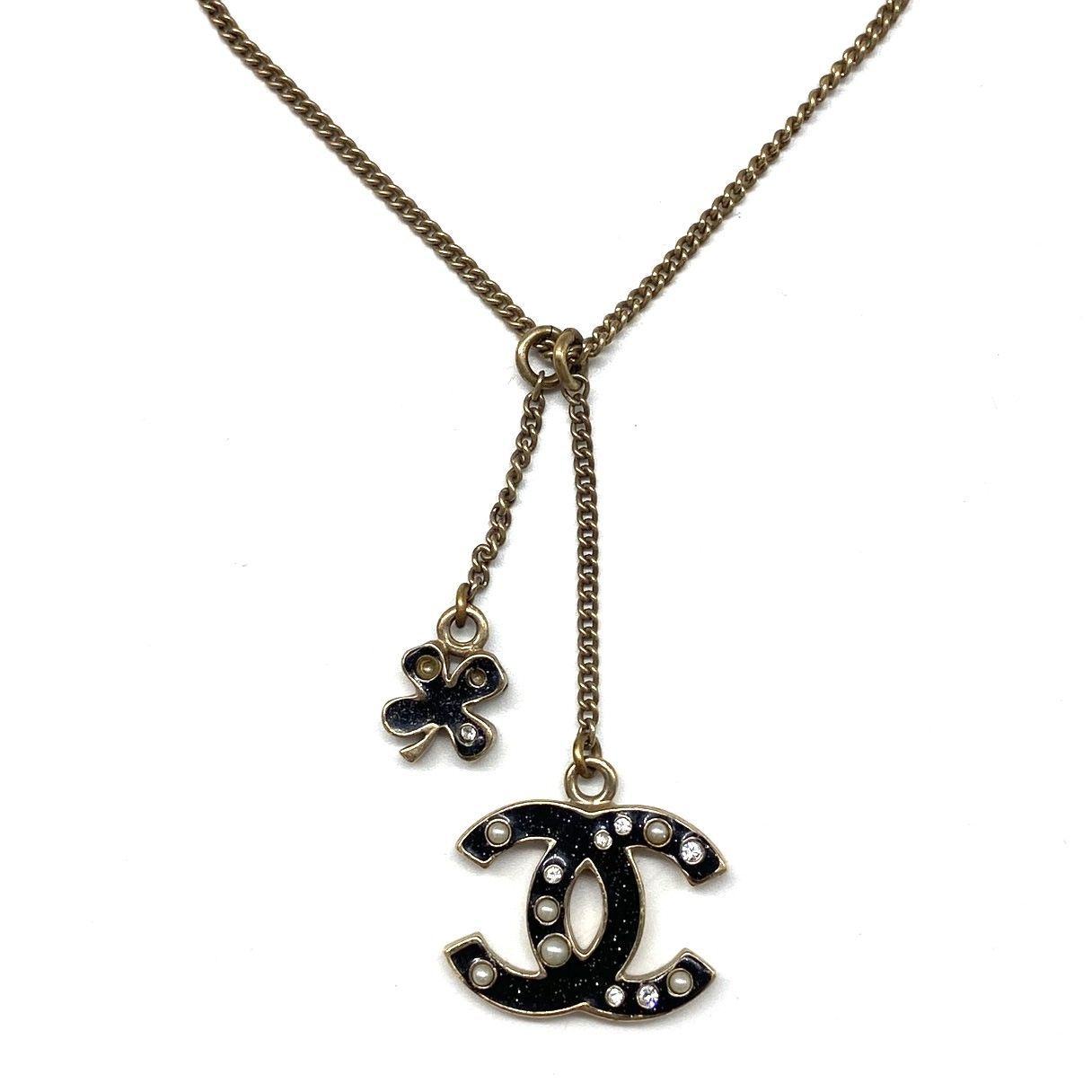 ☆CHANEL シャネル ココマーク ネックレス ラインストーン ラメ