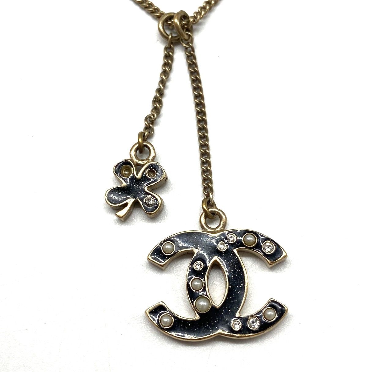 ☆CHANEL シャネル ココマーク ネックレス ラインストーン ラメ 