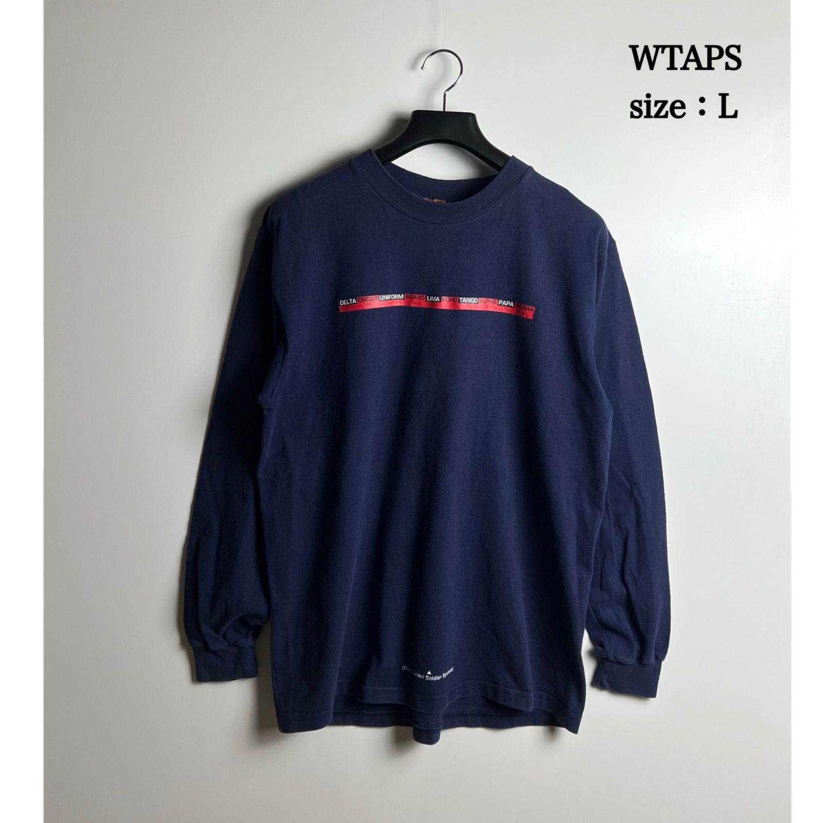 WTAPS 40%uparmed 90s USA vintage L/S Tee L ダブルタップス 初期 アメリカ製ボディ プリント ロンT 長袖Tシャツ ストリート レア 希少