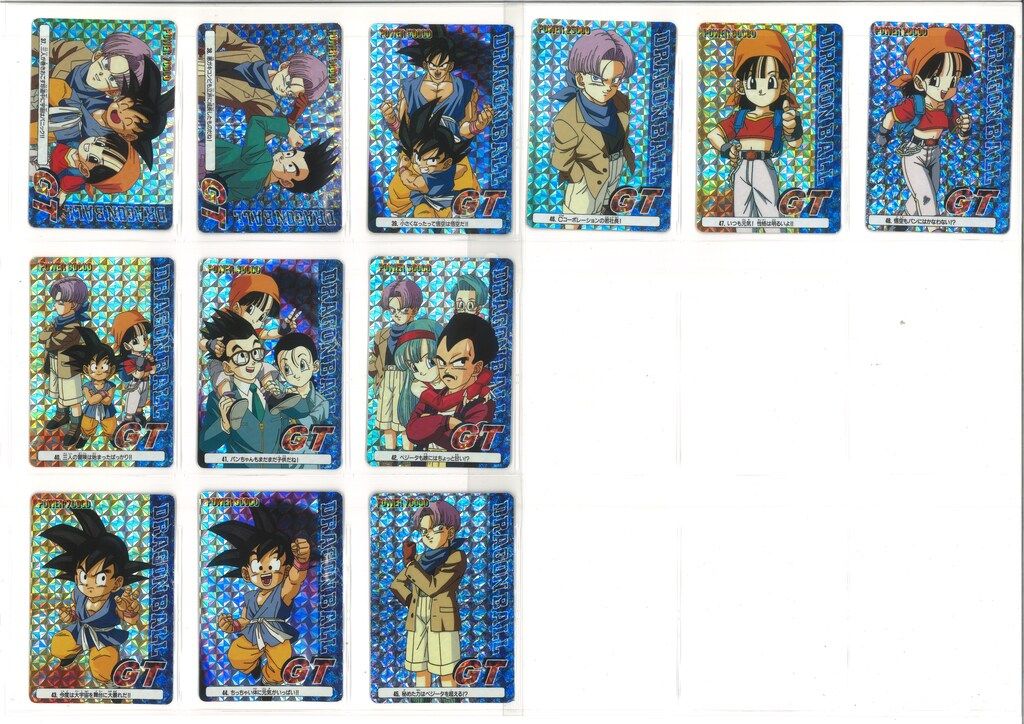 アマダ ドラゴンボール/PPカード アマダ/GT1弾 擬似角プリ ドラゴンボールGT アマダPPカード キラ12種 セット