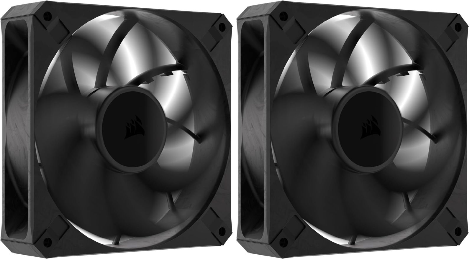 新品 CORSAIR RS120 MAX 120mm PWM 30mm厚 PCケースファン シングルパック ブラック CO-9050170-WW (× 2)
