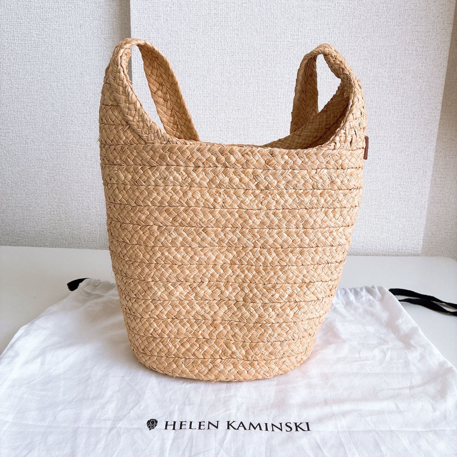 HELEN KAMINSKI ヘレンカミンスキー ラフィア製ショルダーバッグ かご