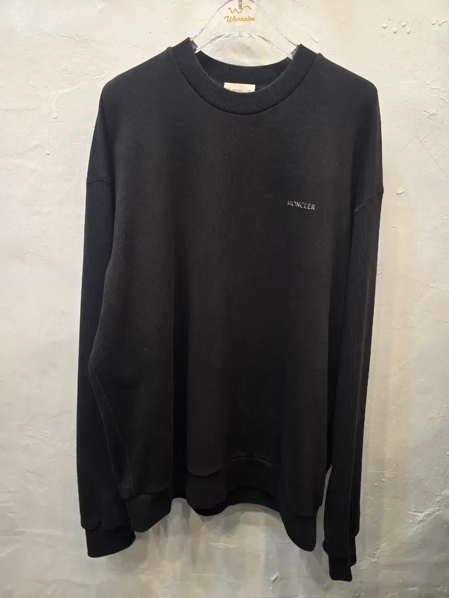 MONCLER モンクレール ミニ レタリング ロゴ スウェット (ブラック/L)