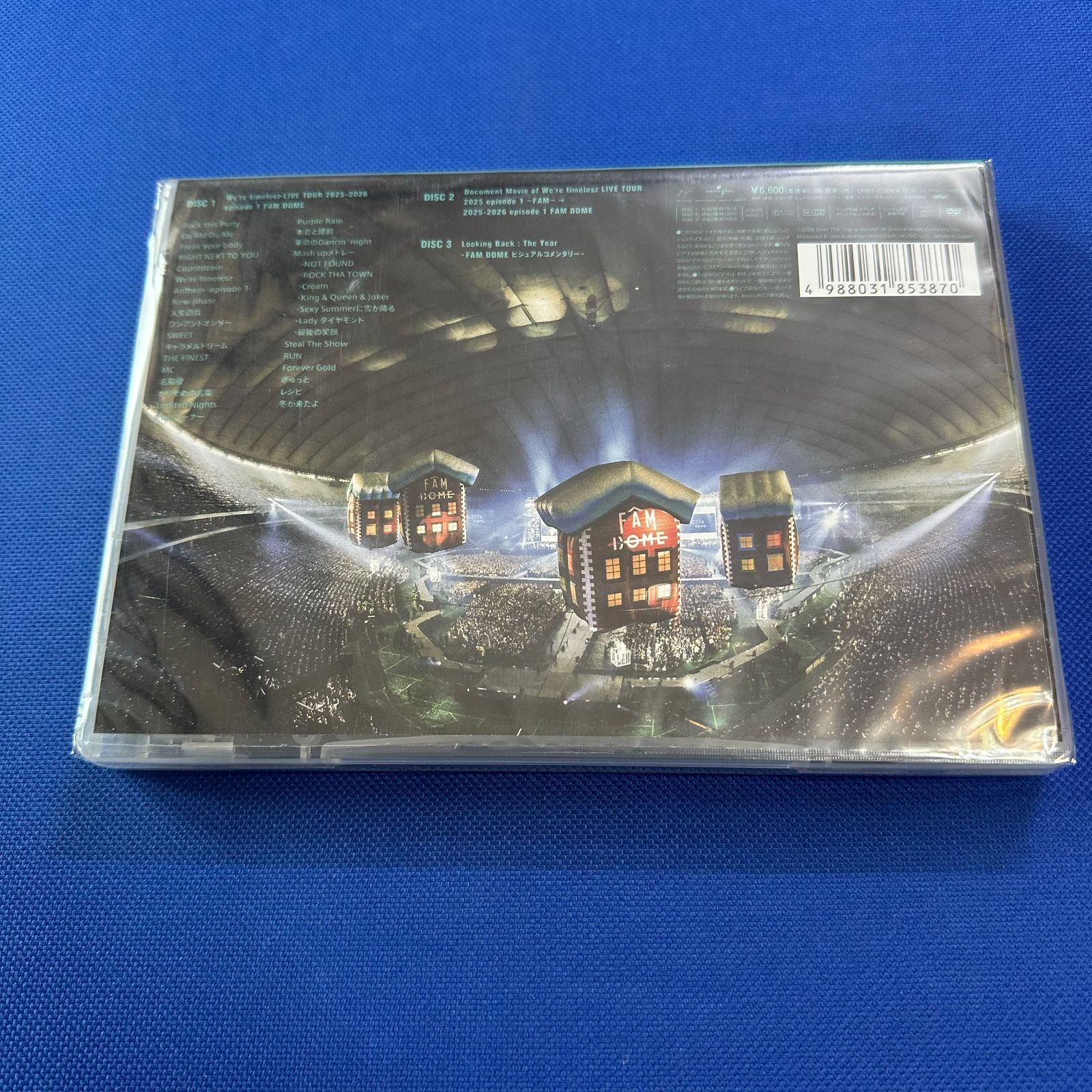DVD】We're timelesz LIVE TOUR 2025-2026 episode 1 FAM DOME(通常盤
