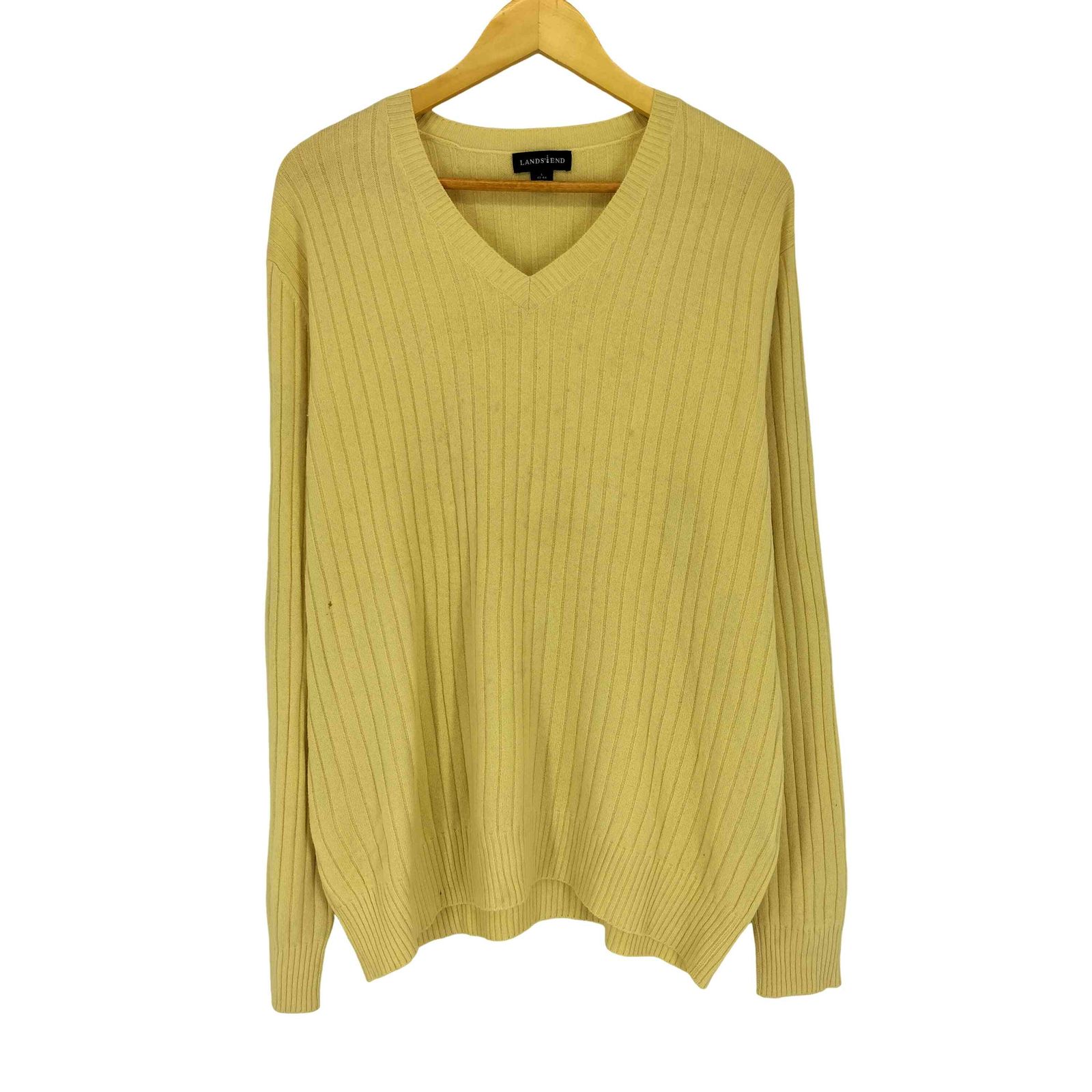 ランズエンド LANDS END Vネックカシミヤニット メンズ import：L