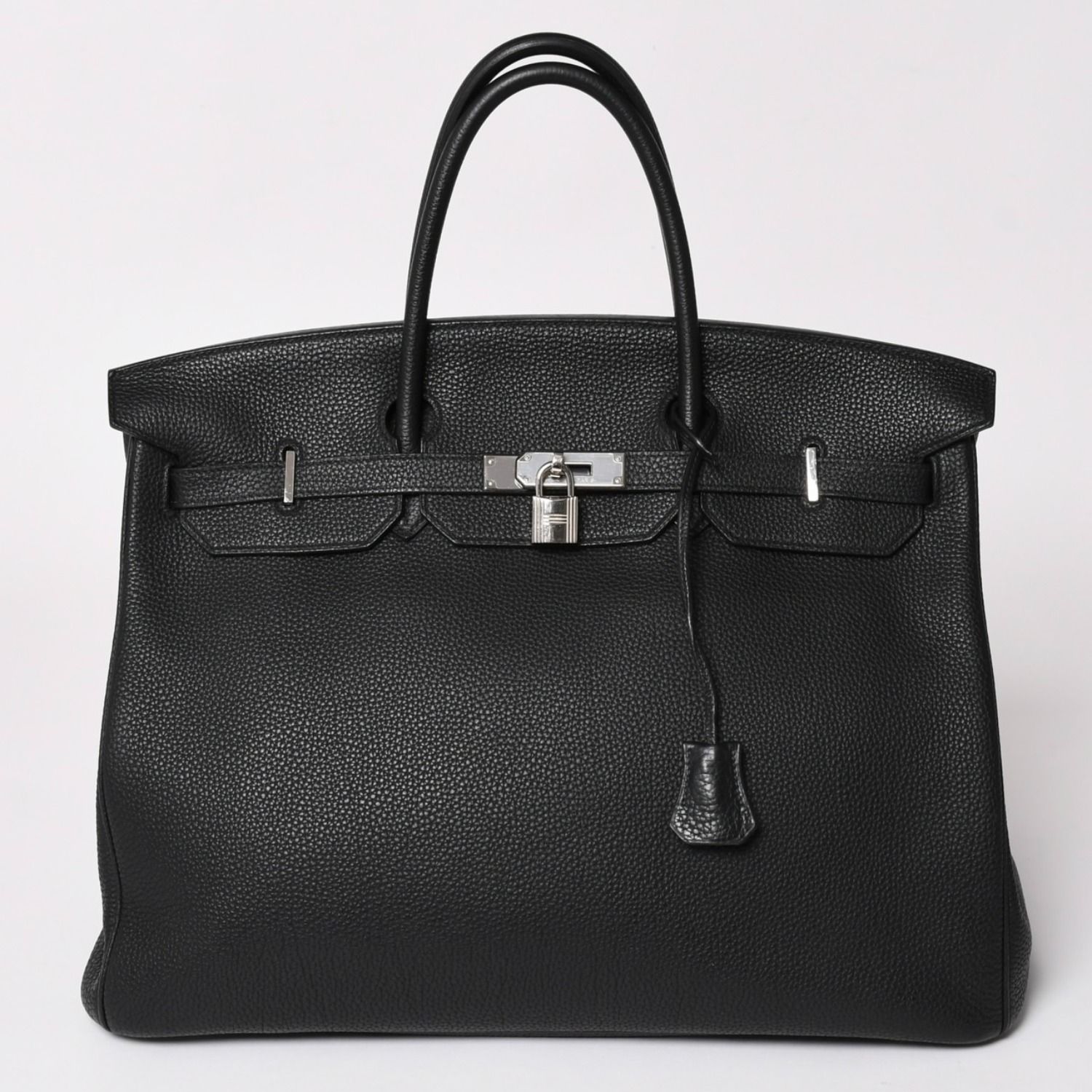 極美品 HERMES エルメス バーキン40 ブラック トゴ 40cm C刻印 シルバー金具 ハンドバッグ 中古 4a003229