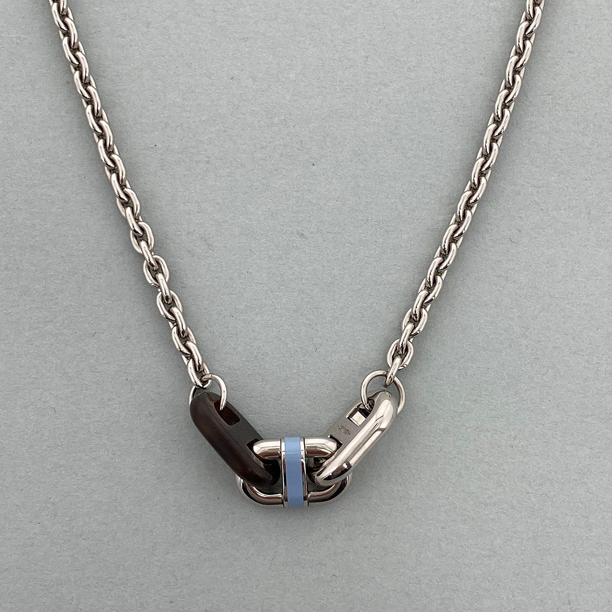HERMES エルメス マイヨンネックレス ネックレス 100042FP メンズ メタル バッファローホーン シルバー 中古