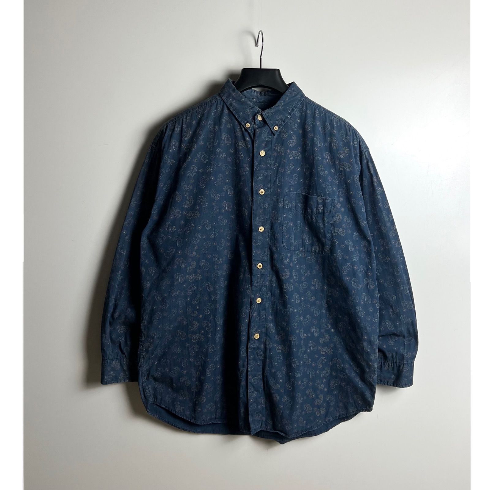 ST JOHN'S BAY 90s QATAR vintage paisley shirts L セントジョンズ