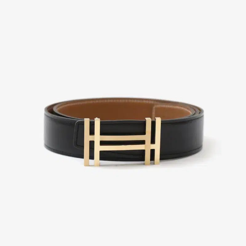 正規品) Hermes エルメス ダブル H バックル リバーシブル 양면 ベルト 