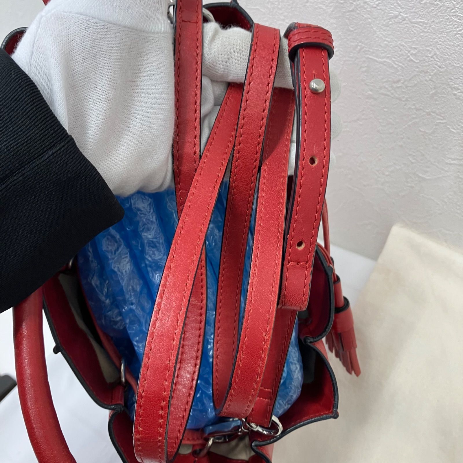 3626 LUPO ルポ ハンドバッグ 2way ショルダーバッグ レッド系 赤 