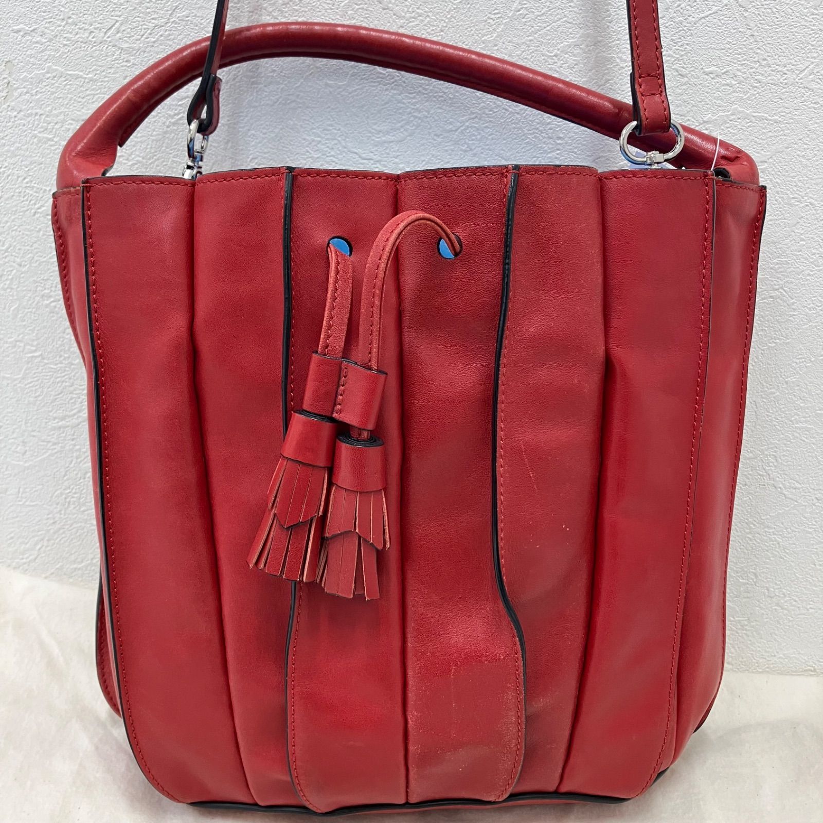 3626 LUPO ルポ ハンドバッグ 2way ショルダーバッグ レッド系 赤 