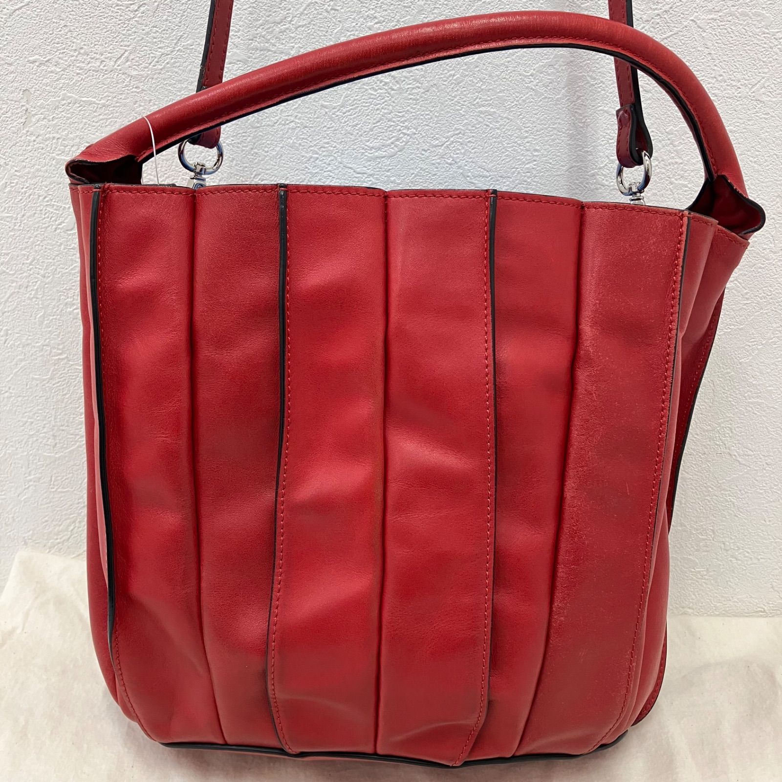 3626 LUPO ルポ ハンドバッグ 2way ショルダーバッグ レッド系 赤 