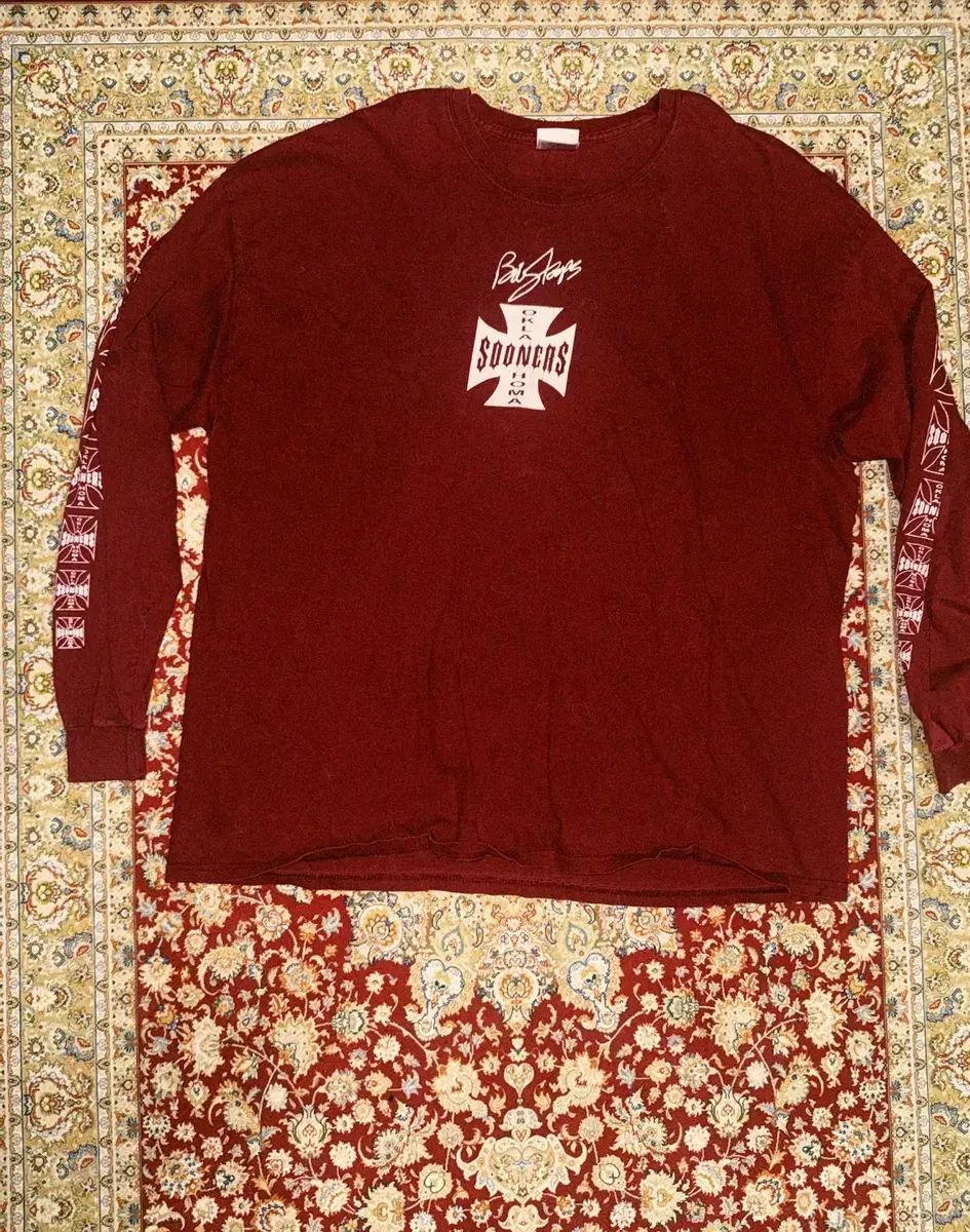 (2xl) ヴィンテージ オクラホマ・スーナーズ 長袖Tシャツ