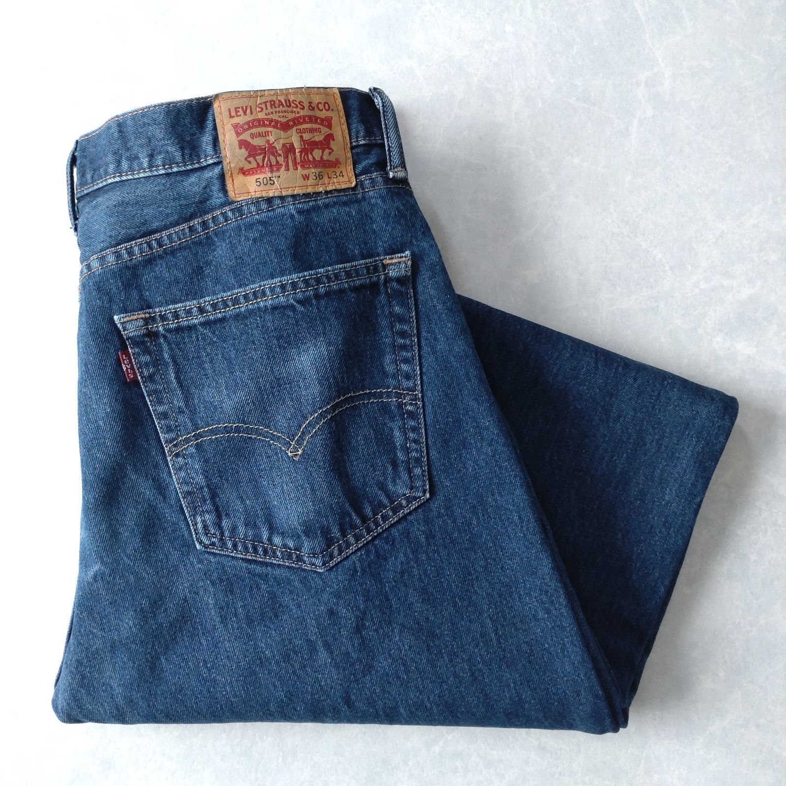 ■古着 Levi's リーバイス 505 ジーンズ デニムパンツ REGULAR FIT 16年製 W36L34【L6206】