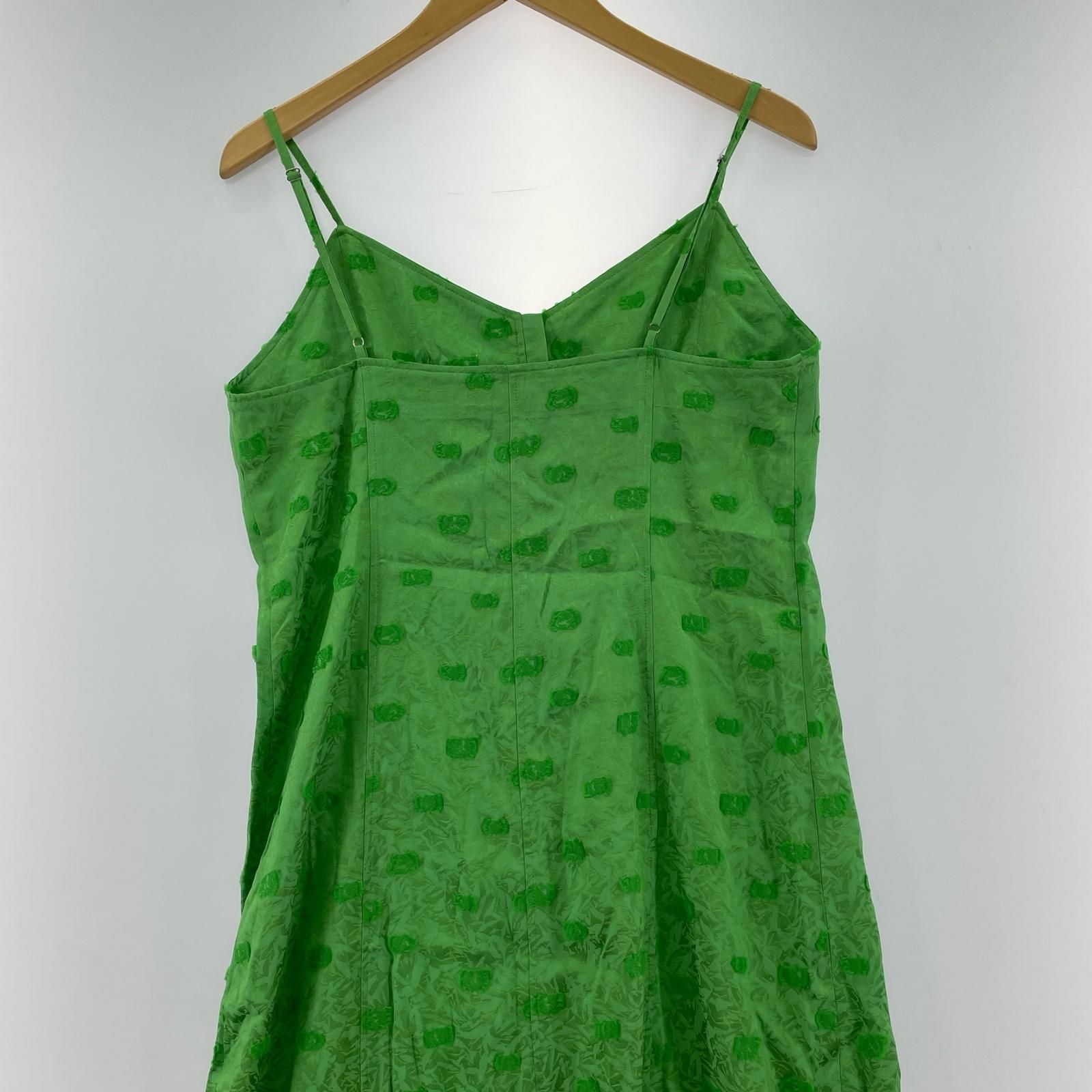 THE SHINZONE SIMON DOTS JACQUARD DRESS ﾜﾝﾋﾟｰｽ ｸﾞﾘｰﾝ 36 - メルカリ