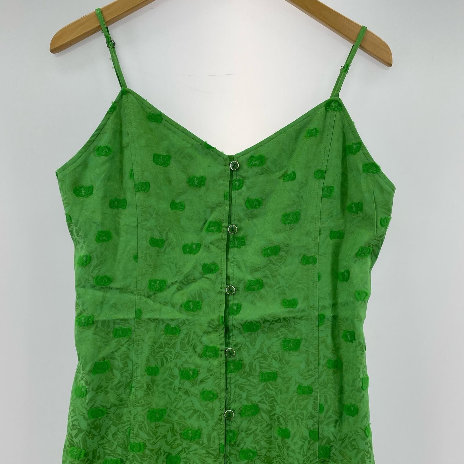 THE SHINZONE SIMON DOTS JACQUARD DRESS ﾜﾝﾋﾟｰｽ ｸﾞﾘｰﾝ 36 - メルカリ