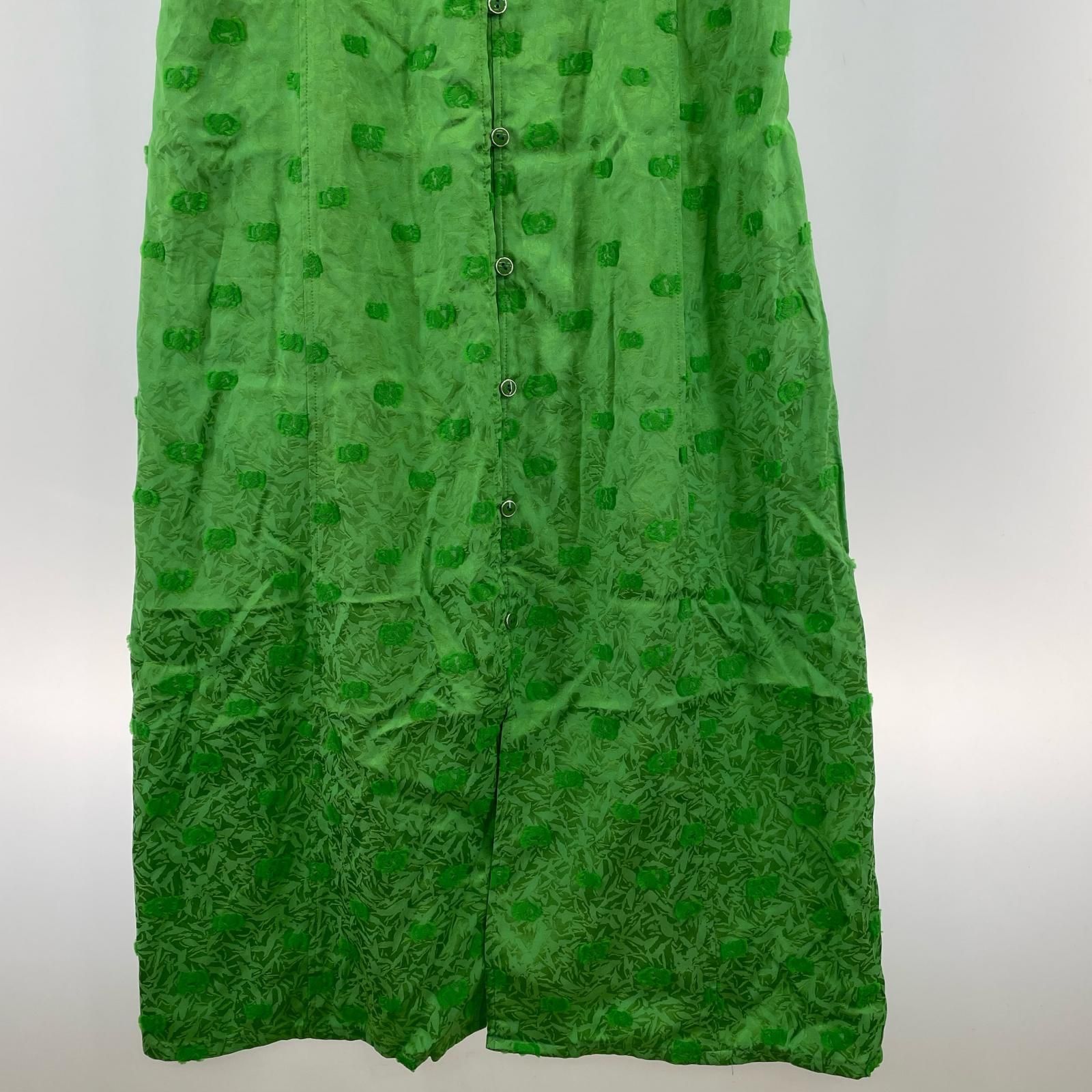 THE SHINZONE SIMON DOTS JACQUARD DRESS ﾜﾝﾋﾟｰｽ ｸﾞﾘｰﾝ 36 - メルカリ