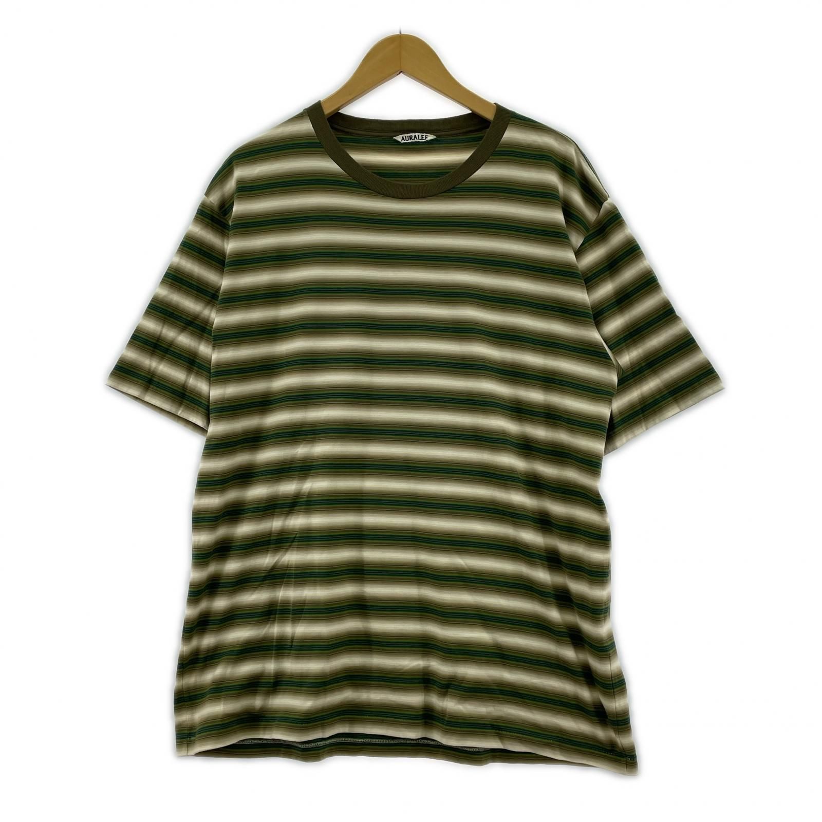 AURALEE GRADIENT STRIPE JERSEY TEE4 A25AT02GJ - メルカリ