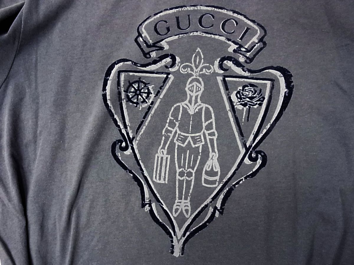 定価6万円☆GUCCI グッチ クレスト バイカラー Tシャツ ナイトシールド