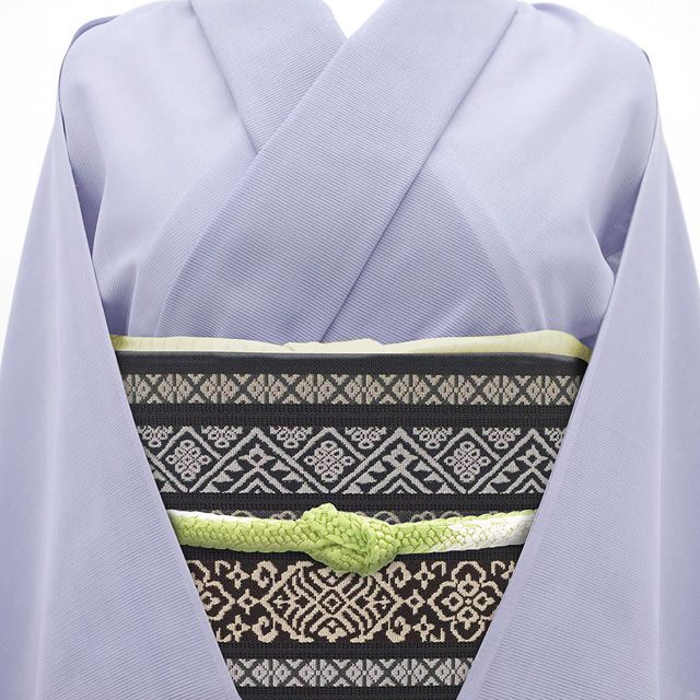 [紗] 夏帯　本場筑前博多織　名古屋帯　正絹　灰色　博多帯　小紋　紬　無地　薄物 新古品】 夏物 博多織 名古屋帯 正絹 本場筑前博多織 西村織物 未使用