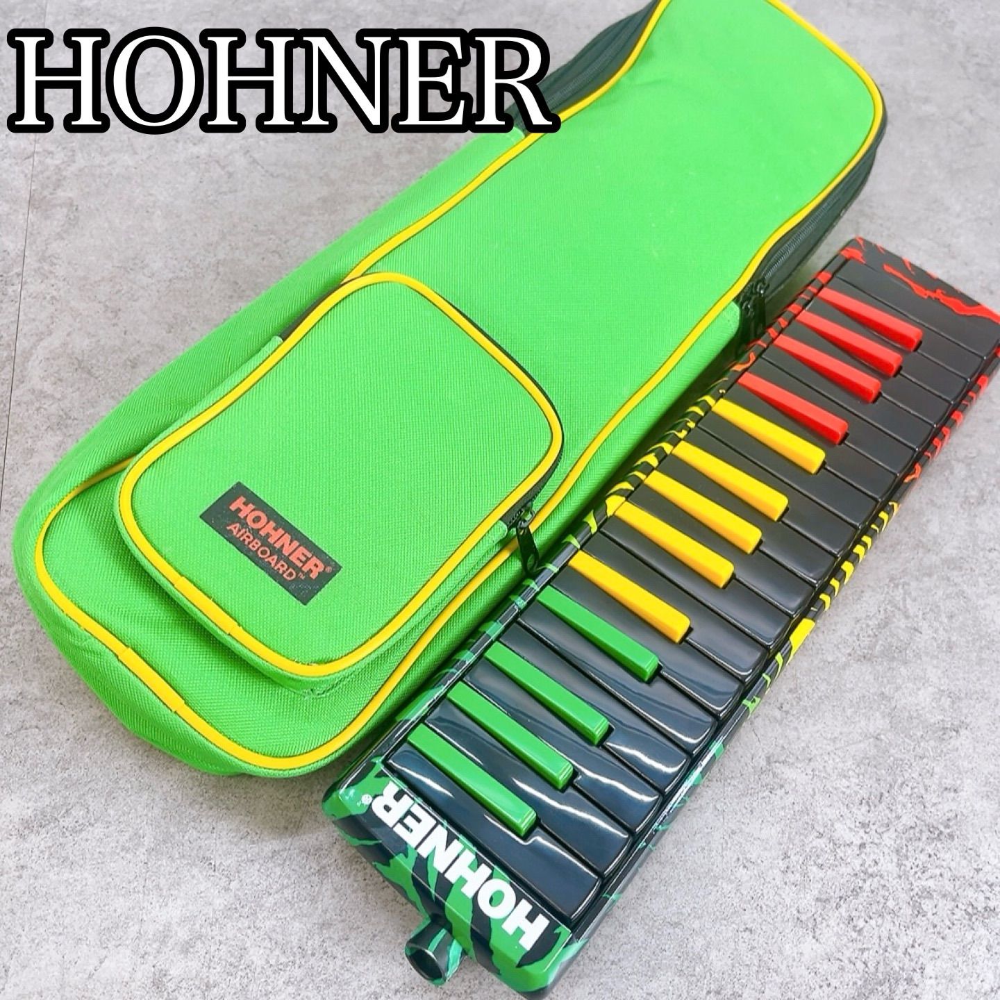 H-1496 HOHNER Melodica AirBoard Rasta 32 グリーン ブラック 動作
