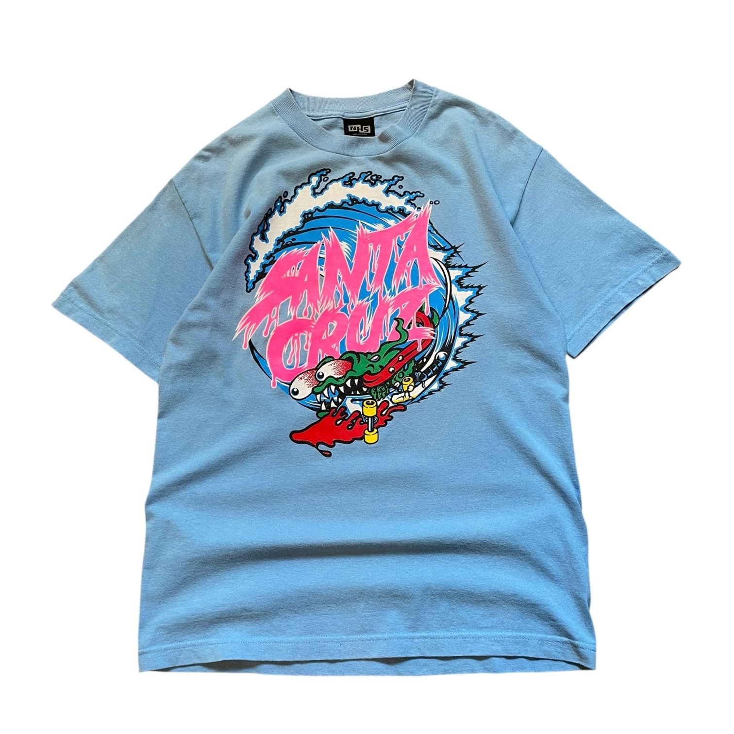 00s SANTA CRUZ S/S Tee 水色 M サンタクルーズ Tシャツ