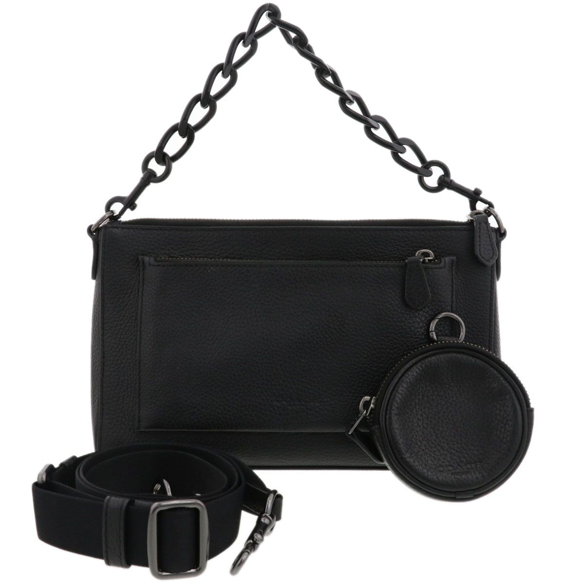 COACH コーチ ホールデン クロスボディ ショルダーバッグ CE682 メンズ レザー ブラック 中古