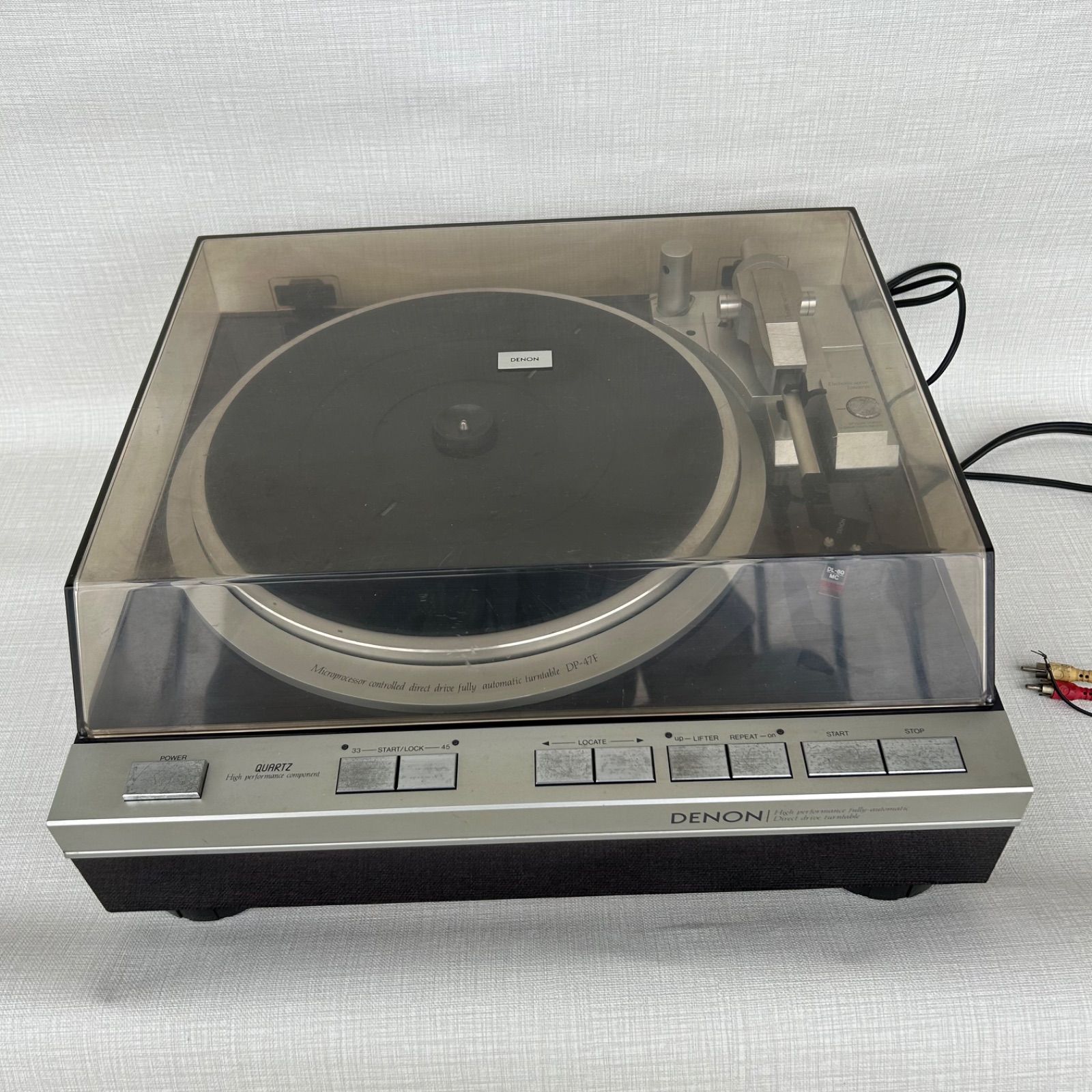 【動作確認済】音出し確認　ジャンク レコードプレーヤー DENON デノン DP-47F ターンテーブル 【NS】
