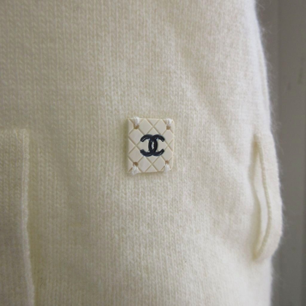 シャネル CHANEL 02C カシミヤ100% ノースリーブニット セーター ココ