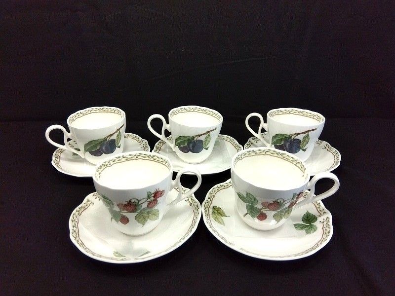 26g-570k【中古】Noritake ノリタケ オーチャードガーデン カップ&ソーサー 5客セット 箱なし