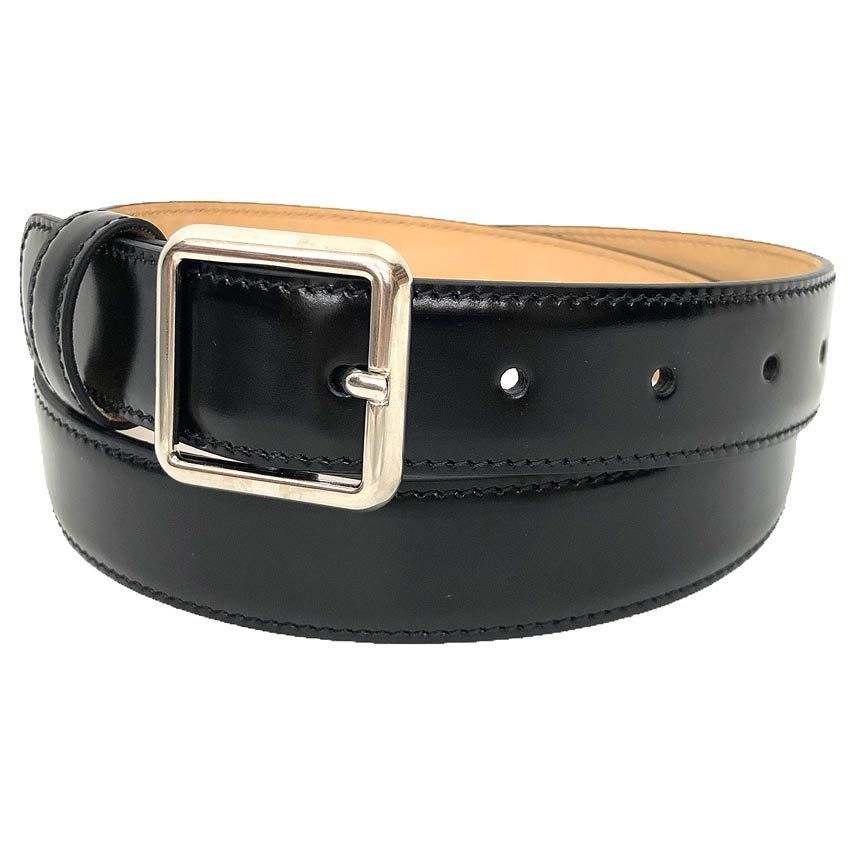Balenciaga スクエアバックルベルト レザー 100/3cm ブラック BALENCIAGA バレンシアガ スクエアバックル レザー ベルト 525447