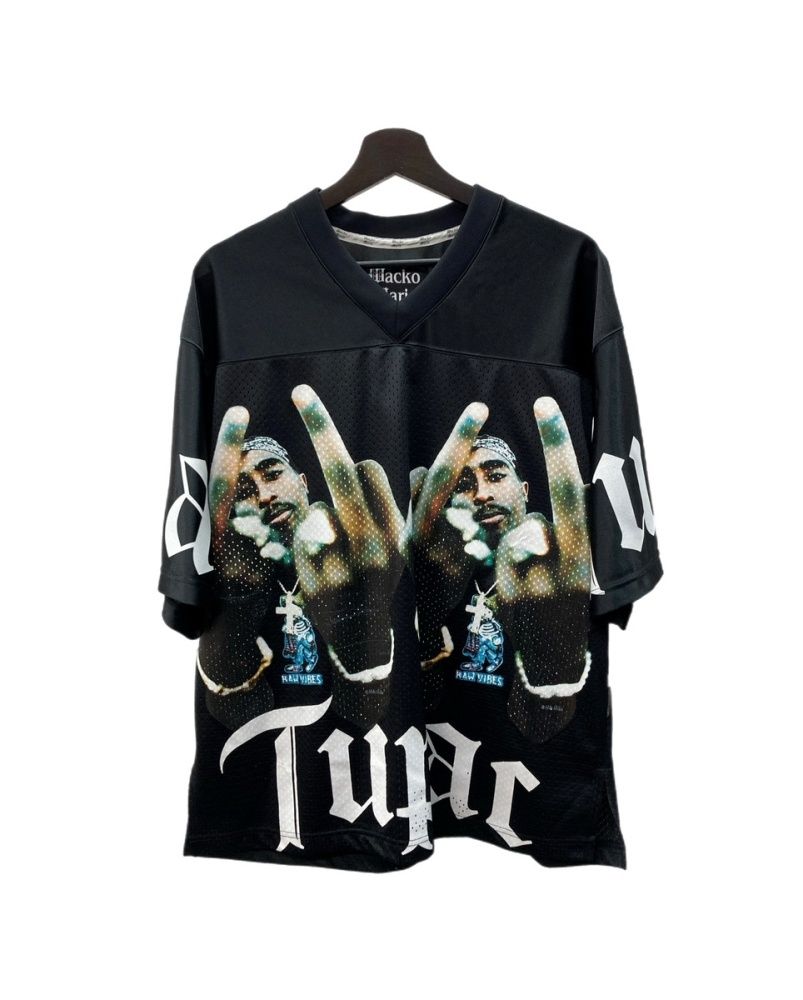WACKO MARIA 23SS FOOT BALL SHIRT ブラック　M ワコマリア WACKO MARIA × トゥパック 2PAC コラボ 23SS FOOTBALL