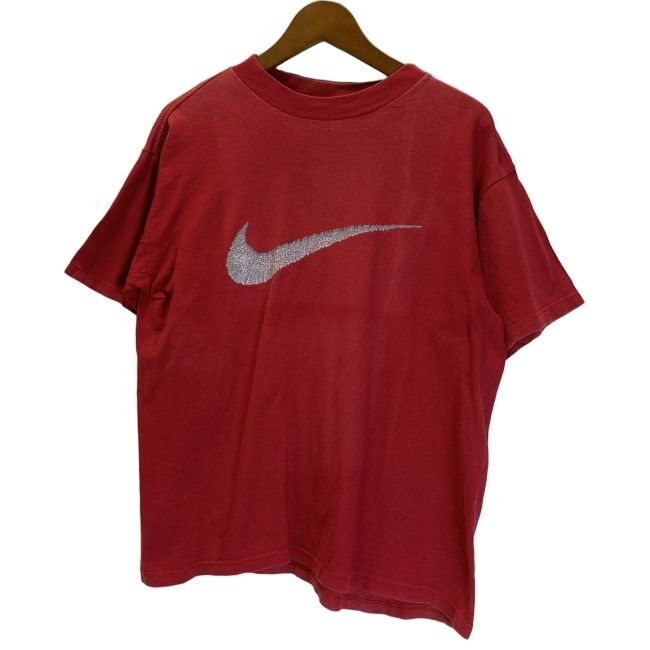 【中古】　NIKE　Tシャツ　半袖　カットソー　トップス　クルーネック　ロゴT　ブランドロゴ　プリント　スウッシュ　USA製　スポーツ　古着　/2000