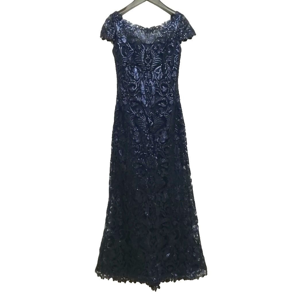 タダシショージ TADASHI SHOJI スパンコール 刺繍 ロング ドレス
